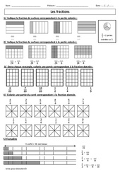 Fractions - Exercices corrigés - Numération : 6ème, 7ème Harmos - PDF à imprimer