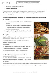 Production alimentaire par l’élevage ou la culture - Cours - SVT : 8ème Harmos - PDF à imprimer