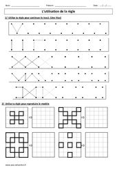 Utilisation de la règle - Exercices - Géométrie : 4ème Harmos - PDF à imprimer