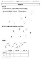 Triangles - Exercices - Géométrie : 5ème Harmos - PDF à imprimer