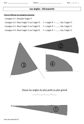 Angles - Activité de découverte - Exercices - Géométrie : 5ème Harmos - PDF à imprimer