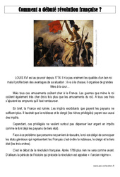 Révolution française - Exercices corrigés - Temps modernes : 6ème, 7ème Harmos - PDF à imprimer