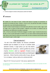 Les verbes du 2ème groupe - Soutien scolaire - Aide aux devoirs : 6ème Harmos - PDF à imprimer