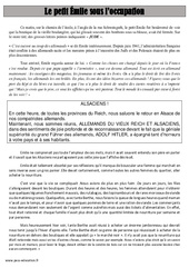 Le petit Émile sous l’occupation - Lecture - Récit - 2ème guerre mondiale - Histoire : 7ème Harmos - PDF à imprimer