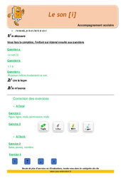 Le son [i] - Soutien scolaire - Aide aux devoirs : 4ème Harmos - PDF à imprimer