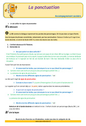 La ponctuation - Soutien scolaire - Aide aux devoirs : 4ème Harmos - PDF à imprimer