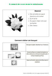 Créer un bouquet de roses en papier pour le printemps - Arts plastiques : 5ème, 6ème, 7ème Harmos - PDF à imprimer