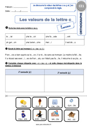 Je découvre la valeur des lettres [c] ou [ç] et j’en comprends la règle - Exercices corrigés : 4ème Harmos - PDF à imprimer