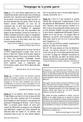 Seconde Guerre mondiale - Témoignages - Histoire - XXème siècle : 7ème Harmos - PDF à imprimer