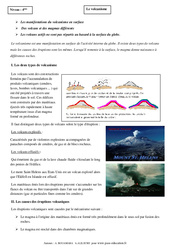 Volcanisme - Cours - Globe terrestre - SVT : 10ème Harmos - PDF à imprimer