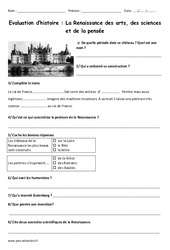 Arts - Sciences - Pensée - Examen Evaluation : 6ème Harmos - PDF à imprimer