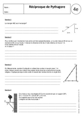 Réciproque de Pythagore - Exercices corrigés - Triangles rectangles - Géométrie : 10ème Harmos - PDF à imprimer