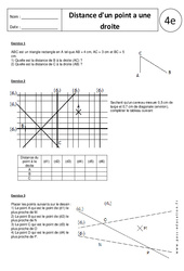 Distance d'un point à une droite - Exercices corrigés - Triangle - Géométrie : 10ème Harmos - PDF à imprimer