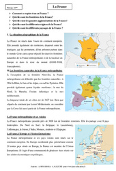 France - Cours - Géographie : 8ème Harmos - PDF à imprimer