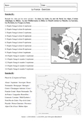 France - Exercices corrigés - Géographie : 8ème Harmos - PDF à imprimer