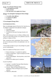 Habiter la ville - Etudes de cas - Géographie : 8ème Harmos - PDF à imprimer