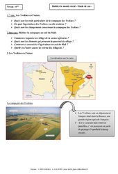 Habiter le monde rural - Etudes de cas - Géographie : 8ème Harmos - PDF à imprimer