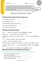 Comprendre la correspondance entre les temps verbaux passé, présent, futur et les notions d’action déjà faite, ... - Exercices  : 6ème Harmos - PDF à imprimer