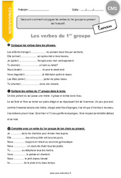 Découvrir comment conjuguer les verbes du 1er groupe au présent de l’indicatif - Exercices avec correction : 6ème Harmos - PDF à imprimer