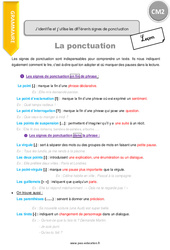 J’identifie et j’utilise les différents signes de ponctuation - Cours, Leçon : 7ème Harmos - PDF à imprimer