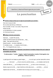 J’identifie et j’utilise les différents signes de ponctuation - Exercices  : 7ème Harmos - PDF à imprimer