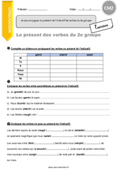 Comment conjuguer au présent de l’indicatif les verbes du 2e groupe - Exercices avec correction : 7ème Harmos - PDF à imprimer