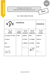 Identifier les différentes graphies du son [o] - Cours, Leçon : 5ème Harmos - PDF gratuit à imprimer