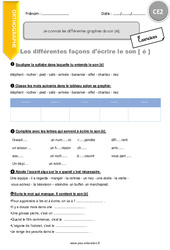 Je découvre les différentes façons d’écrire le son [é] - Exercices  : 5ème Harmos - PDF à imprimer