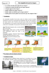 Inégalités devant les risques - Cours - Géographie : 9eme Harmos - PDF à imprimer