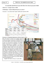 Inégalités devant les risques - Etude de cas - Géographie : 9eme Harmos - PDF à imprimer