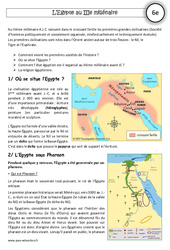 Egypte au IIIe millénaire - Cours - Orient Ancien - Histoire : 8ème Harmos - PDF à imprimer