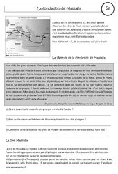 Massalia - Etude de cas - Civilisation grecque : 8ème Harmos - PDF à imprimer