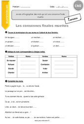 Comment orthographier des mots qui ont une consonne finale muette - Exercices  : 7ème Harmos - PDF à imprimer