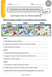 Identifier et Connaître le lexique de la description - Exercices avec correction : 4ème Harmos - PDF à imprimer