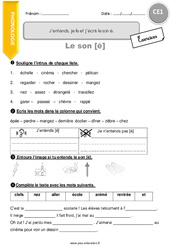 J’entends, je lis et j’écris le son é - Exercices  : 4ème Harmos - PDF à imprimer