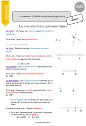 Connaître et utiliser le vocabulaire de géométrie - Cours, Leçon : 7ème Harmos - PDF gratuit à imprimer