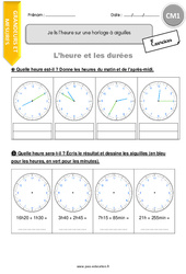 Je lis l’heure sur une horloge à aiguilles - Exercices avec correction : 6ème Harmos - PDF à imprimer