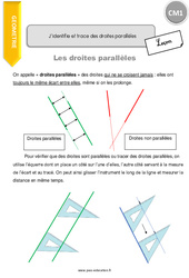 J’identifie et trace des droites parallèles - Cours, Leçon : 6ème Harmos - PDF à imprimer