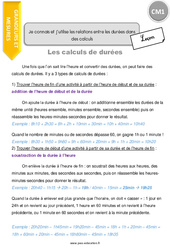 Connaître et utiliser les relations entre les durées dans des calculs - Cours, Leçon : 6ème Harmos - PDF gratuit à imprimer