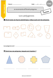 Reconnaitre les différents polygones - Exercices  : 7ème Harmos - PDF à imprimer