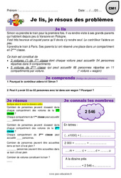 Multiplication - Je lis et je résous des problèmes : 6ème Harmos - PDF à imprimer