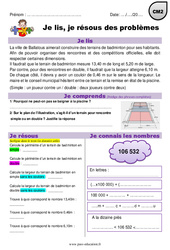 Multiplication et mesures - Je lis et je résous des problèmes : 7ème Harmos - PDF à imprimer