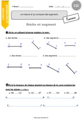 Je mesure et je compare des segments - Exercices  : 5ème Harmos - PDF à imprimer