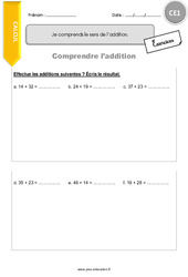 Je comprends le sens de l’addition - Exercices avec correction : 4ème Harmos - PDF à imprimer