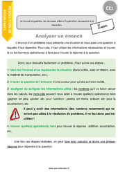 Je trouve la question, les données utiles et l’opération nécessaire à la résolution - Cours, Leçon : 4ème Harmos - PDF gratuit à imprimer