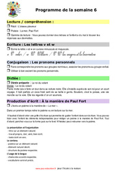 IEF Instruction En Famille, École à la maison pour la Semaine 6 - école à la maison IEF - Fiches  : 5ème Harmos