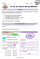 Addition et les fractions - Je lis et je résous des problèmes : 6ème Harmos - PDF à imprimer