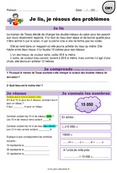 Mesures , addition et multiplication - Je lis et je résous des problèmes : 6ème Harmos - PDF à imprimer