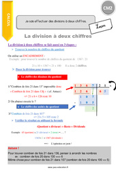 Comment effectuer des divisions à deux chiffres - Cours, Leçon : 7ème Harmos - PDF gratuit à imprimer