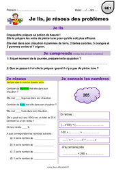 Addition, soustraction et euros - Je lis et je résous des problèmes : 4ème Harmos - PDF à imprimer